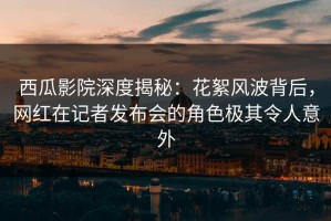 西瓜影院深度揭秘：花絮风波背后，网红在记者发布会的角色极其令人意外