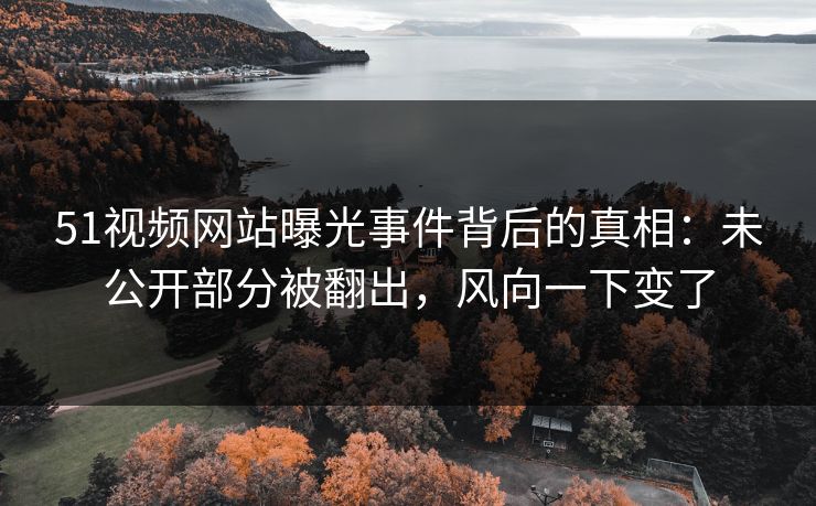51视频网站曝光事件背后的真相：未公开部分被翻出，风向一下变了